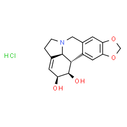 ChemSpider 2D Image | (1R,2S,12bS,12cS)-2,4,5,7,12b,12c-Hexahydro-1H-[1,3]dioxolo[4,5-j]pyrrolo[3,2,1-de]phenanthridine-1,2-diol hydrochloride (1:1) | C16H18ClNO4