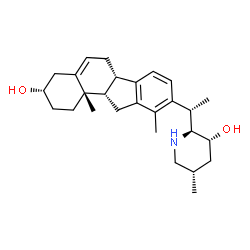 ChemSpider 2D Image | (3beta,8alpha,10alpha,23R)-14,15,16,17-Tetradehydroveratraman-3,23-diol | C27H39NO2
