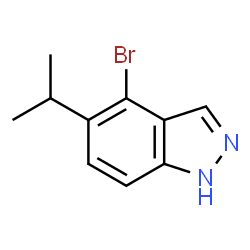 ChemSpider 2D Image | 4-Bromo-5-isopropyl-1H-indazole | C10H11BrN2