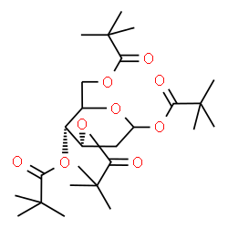 ChemSpider 2D Image | (5xi)-2-Deoxy-1,3,4,6-tetrakis-O-(2,2-dimethylpropanoyl)-D-erythro-hexopyranose | C26H44O9