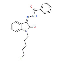 ChemSpider 2D Image | N'-[(3Z)-1-(5-Fluoropentyl)-2-oxo-1,2-dihydro-3H-indol-3-ylidene]benzohydrazide | C20H20FN3O2