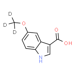 ChemSpider 2D Image | 5-[(~2~H_3_)Methyloxy]-1H-indole-3-carboxylic acid | C10H6D3NO3