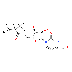 ChemSpider 2D Image | N-Hydroxy-5'-O-[2-(~2~H_3_)methyl(~2~H_4_)propanoyl]-3,4-dihydrocytidine | C13H12D7N3O7