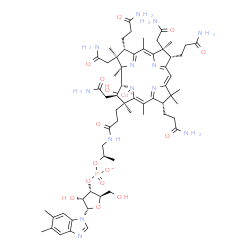 ChemSpider 2D Image | hydroxy-[(1R,2R,3S,4Z,7S,9Z,12S,13S,14Z,17S,18S,19R)-2,13,18-tris(2-amino-2-oxo-ethyl)-7,12,17-tris(3-amino-3-oxo-propyl)-3-[3-[[(2R)-2-[[(2R,3S,4R,5S)-5-(5,6-dimethylbenzimidazol-1-yl)-4-hydroxy-2-(hydroxymethyl)tetrahydrofuran-3-yl]oxy-oxido-phosphoryl]oxypropyl]amino]-3-oxo-propyl]-3,5,8,8,13,15,18,19-octamethyl-2,7,12,17-tetrahydro-1H-corrin-21-yl]cobalt(1+) | C62H89CoN13O15P
