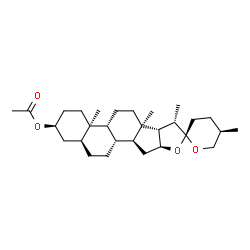 ChemSpider 2D Image | (3beta,5alpha,9beta,10alpha,13alpha,17beta,25R)-Spirostan-3-yl acetate | C29H46O4
