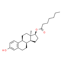 ChemSpider 2D Image | (8alpha,13alpha,17beta)-3-Hydroxyestra-1,3,5(10)-trien-17-yl heptanoate | C25H36O3