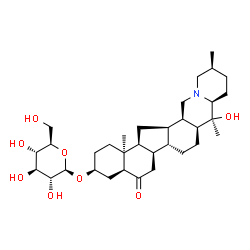 ChemSpider 2D Image | (3beta,5alpha,8alpha,10alpha,13alpha,14beta)-20-Hydroxy-6-oxocevan-3-yl beta-D-glucopyranoside | C33H53NO8