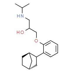 ChemSpider 2D Image | 1-{2-[(1R,4R)-Bicyclo[2.2.1]hept-2-yl]phenoxy}-3-(isopropylamino)-2-propanol | C19H29NO2
