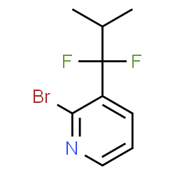 ChemSpider 2D Image | 2-Bromo-3-(1,1-difluoro-2-methylpropyl)pyridine | C9H10BrF2N