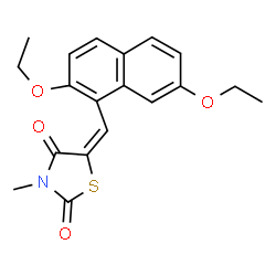 ChemSpider 2D Image | (5E)-5-[(2,7-Diethoxy-1-naphthyl)methylene]-3-methyl-1,3-thiazolidine-2,4-dione | C19H19NO4S
