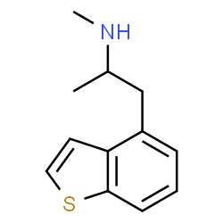 ChemSpider 2D Image | 1-(1-Benzothiophen-4-yl)-N-methyl-2-propanamine | C12H15NS