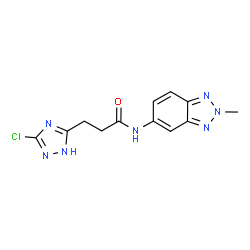 ChemSpider 2D Image | 3-(3-Chloro-1H-1,2,4-triazol-5-yl)-N-(2-methyl-2H-benzotriazol-5-yl)propanamide | C12H12ClN7O