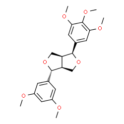 ChemSpider 2D Image | (1R,3aS,4S,6aS)-1-(3,5-dimethoxyphenyl)-4-(3,4,5-trimethoxyphenyl)-hexahydrofuro[3,4-c]furan | C23H28O7