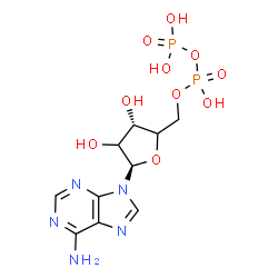 ChemSpider 2D Image | 9-{5-O-[Hydroxy(phosphonooxy)phosphoryl]-beta-D-glycero-pentofuranosyl}-9H-purin-6-amine | C10H15N5O10P2