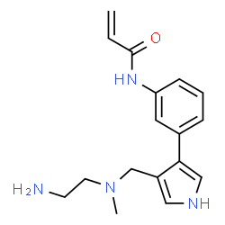 ChemSpider 2D Image | N-[3-(4-{[(2-Aminoethyl)(methyl)amino]methyl}-1H-pyrrol-3-yl)phenyl]acrylamide | C17H22N4O