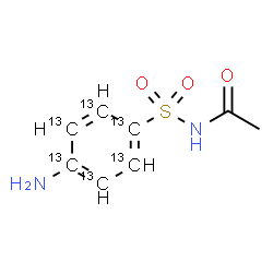 ChemSpider 2D Image | N-{[4-Amino(~13~C_6_)phenyl]sulfonyl}acetamide | C213C6H10N2O3S