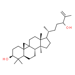 ChemSpider 2D Image | (3beta,9xi,17xi)-9,19-Cyclolanost-25-ene-3,24-diol | C30H50O2