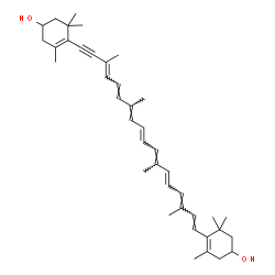 ChemSpider 2D Image | 7',8'-Didehydro-beta,beta-carotene-3,3'-diol | C40H54O2