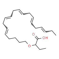 ChemSpider 2D Image | 2-[(5E,8E,11E,14E,17E)-5,8,11,14,17-Icosapentaen-1-yloxy]butanoic acid | C24H38O3