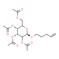 ChemSpider 2D Image | 4-Penten-1-yl 2,3,4,6-tetra-O-acetyl-beta-D-erythro-hexopyranoside | C19H28O10