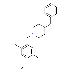 ChemSpider 2D Image | 4-Benzyl-1-(4-methoxy-2,5-dimethylbenzyl)piperidine | C22H29NO