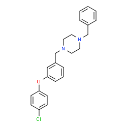 ChemSpider 2D Image | 1-Benzyl-4-[3-(4-chlorophenoxy)benzyl]piperazine | C24H25ClN2O