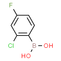 ChemSpider 2D Image | 2-Chloro-4-fluorophenylboronic acid | C6H5BClFO2