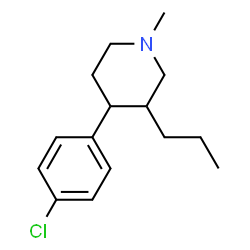 ChemSpider 2D Image | 4-(4-Chlorophenyl)-1-methyl-3-propylpiperidine | C15H22ClN