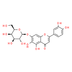 ChemSpider 2D Image | 2-(3,4-Dihydroxyphenyl)-5,6-dihydroxy-4-oxo-4H-chromen-7-yl beta-D-galactopyranoside | C21H20O12