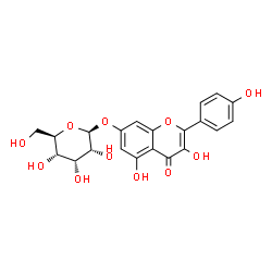 ChemSpider 2D Image | 3,5-Dihydroxy-2-(4-hydroxyphenyl)-4-oxo-4H-chromen-7-yl beta-D-allopyranoside | C21H20O11