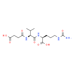 ChemSpider 2D Image | N-(3-Carboxypropanoyl)-L-valyl-N~5~-carbamoyl-L-ornithine | C15H26N4O7