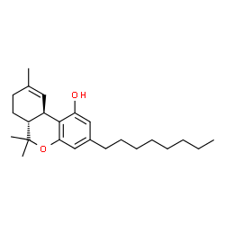 ChemSpider 2D Image | (6aR,10aR)-6,6,9-Trimethyl-3-octyl-6a,7,8,10a-tetrahydro-6H-benzo[c]chromen-1-ol | C24H36O2