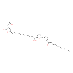 ChemSpider 2D Image | 5-{11-Hydroxy-11-[5'-(1-hydroxyundecyl)octahydro-2,2'-bifuran-5-yl]undecyl}-3-(2-oxopropyl)dihydro-2(3H)-furanone | C37H66O7
