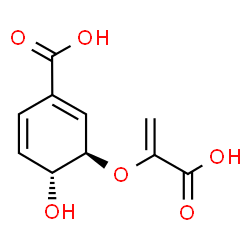 ChemSpider 2D Image | (-)-Chorismic acid | C10H10O6