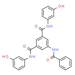 ChemSpider 2D Image | 5-(Benzoylamino)-N,N'-bis(3-hydroxyphenyl)isophthalamide | C27H21N3O5