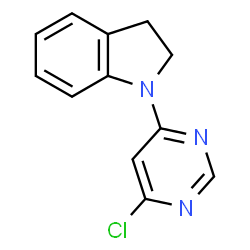 ChemSpider 2D Image | 1-(6-Chloro-4-pyrimidinyl)indoline | C12H10ClN3