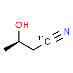 ChemSpider 2D Image | (3R)-3-Hydroxy(1-~11~C)butanenitrile | C311CH7NO