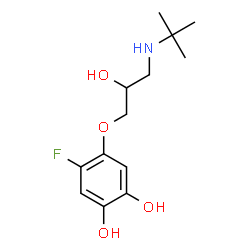 ChemSpider 2D Image | 4-[3-(tert-Butylamino)-2-hydroxypropoxy]-5-fluorobenzene-1,2-diol | C13H20FNO4