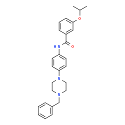 ChemSpider 2D Image | N-[4-(4-Benzyl-1-piperazinyl)phenyl]-3-isopropoxybenzamide | C27H31N3O2