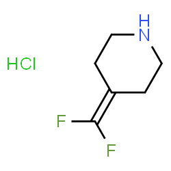 ChemSpider 2D Image | 4-(Difluoromethylene)piperidine hydrochloride (1:1) | C6H10ClF2N
