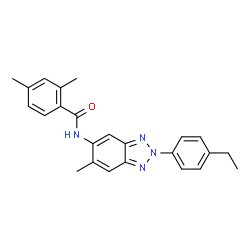 ChemSpider 2D Image | N-[2-(4-Ethylphenyl)-6-methyl-2H-benzotriazol-5-yl]-2,4-dimethylbenzamide | C24H24N4O