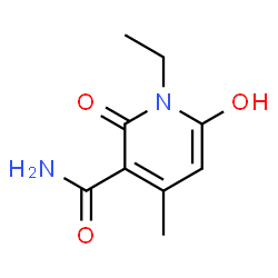 ChemSpider 2D Image | 3-Carbamoyl-4-methyl-6-hydroxy-n-ethyl pyridone | C9H12N2O3