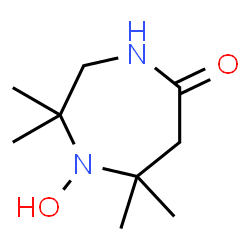 ChemSpider 2D Image | 1-$l^{1}-oxidanyl-2,2,7,7-tetramethyl-1,4-diazepan-5-one | C9H17N2O2