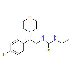 ChemSpider 2D Image | 1-Ethyl-3-[2-(4-fluorophenyl)-2-(4-morpholinyl)ethyl]thiourea | C15H22FN3OS