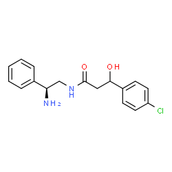 ChemSpider 2D Image | N-[(2S)-2-Amino-2-phenylethyl]-3-(4-chlorophenyl)-3-hydroxypropanamide | C17H19ClN2O2