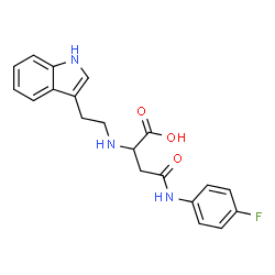 ChemSpider 2D Image | N-(4-Fluorophenyl)-N~2~-[2-(1H-indol-3-yl)ethyl]asparagine | C20H20FN3O3