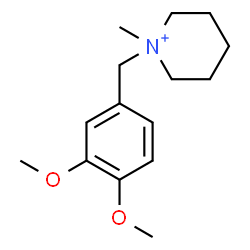 ChemSpider 2D Image | 1-(3,4-Dimethoxybenzyl)-1-methylpiperidinium | C15H24NO2