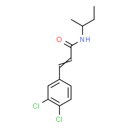 ChemSpider 2D Image | N-sec-Butyl-3-(3,4-dichlorophenyl)acrylamide | C13H15Cl2NO