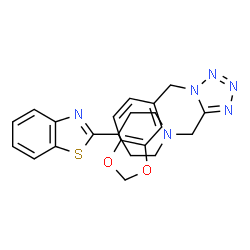 ChemSpider 2D Image | 2-[1-(1-Benzo[1,3]dioxol-5-ylmethyl-1H-tetrazol-5-ylmethyl)-piperidin-4-yl]-benzothiazole | C22H22N6O2S