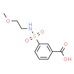 ChemSpider 2D Image | 3-[(2-Methoxyethyl)sulfamoyl]benzoic acid | C10H13NO5S